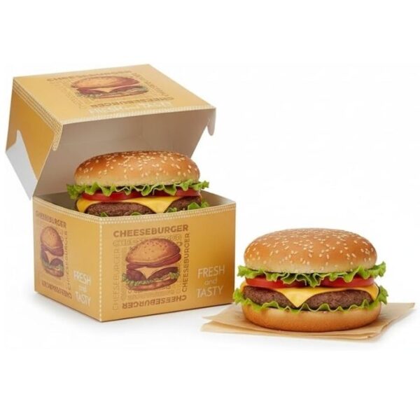 Hamburger box papier medium 50stück