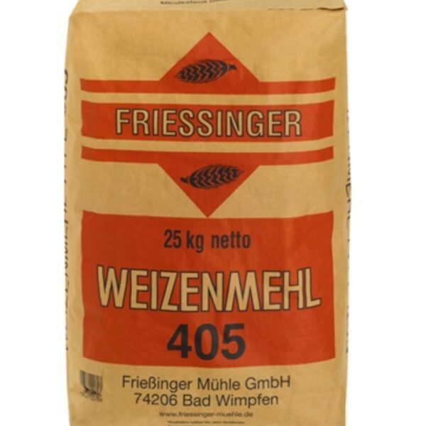 Mehl-Pizzamehl Typ 405, Frießinger-Mühle (25Kg)