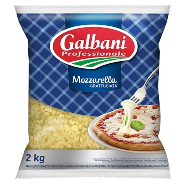 Mozzarella gerieben (2Kg)