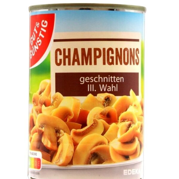 Champignons geschnitten, III. Wahl,