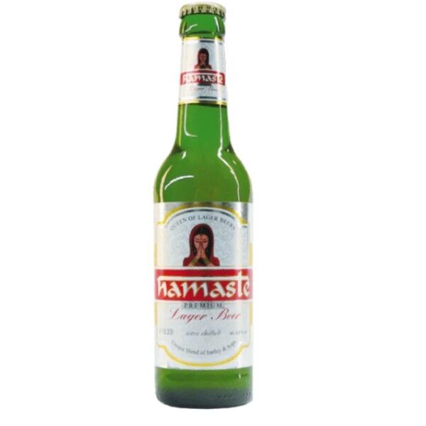 Bier Namaste Premium Lager 4,8% inkls. Pfand 330ml (24 Flaschen)