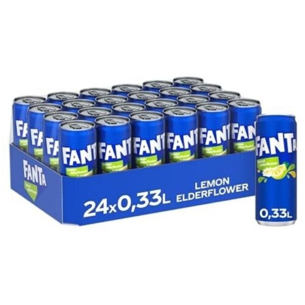 Fanta Lemon & Elderflower - Dose (24 x 0,33 l ) inkl. Pfand ( blau )