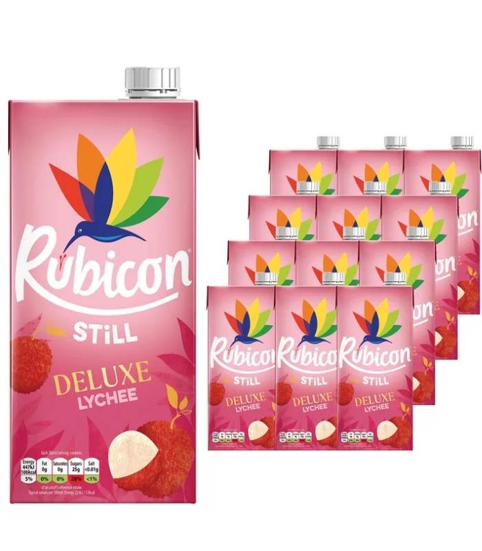 Your paragraph text (48) Lychee Saft Rubicon 1 L / (12x 1L) - Image 1